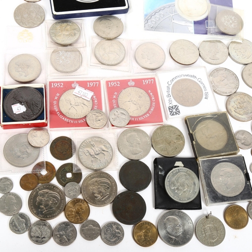 163 - Various British coins, including Royal Mint Silver Britannia £2, and Royal Wedding medal