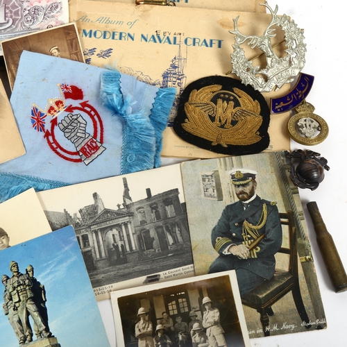 171 - Various war-related ephemera, including Metropolitan Police At War booklet, steel handcuff, Bydand c... 