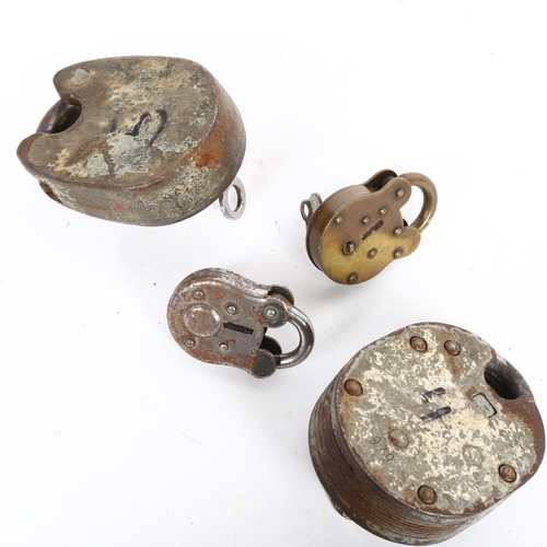 173 - 4 padlocks and keys, including Chubb