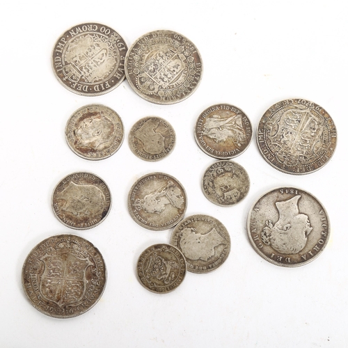 199 - Victorian and Edwardian silver coins, including half crowns, 3.4oz total