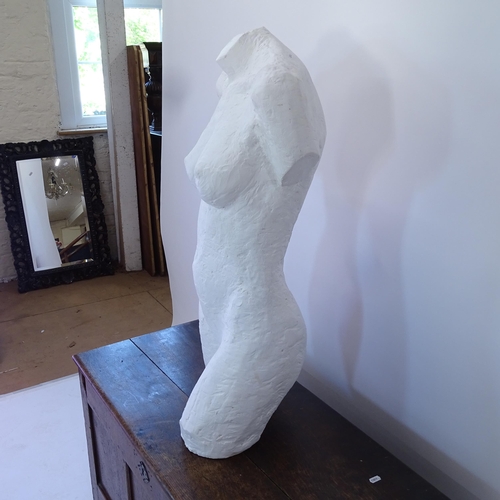 2010 - A resin female torso sculpture, H90cm (unsigned)