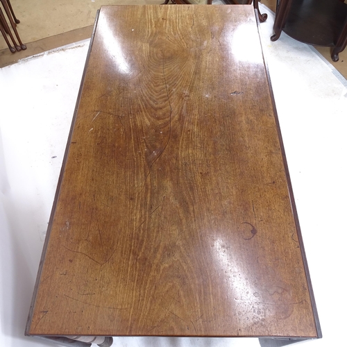 2253 - A 19th century mahogany drop leaf dining table, L120cm, H74cm, D64cm