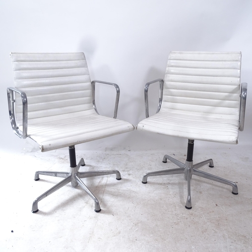 2274 - A pair of Eames style swivel desk chairs, by ICF For Office Furniture of Italy