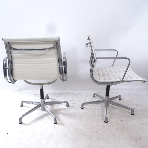 2274 - A pair of Eames style swivel desk chairs, by ICF For Office Furniture of Italy