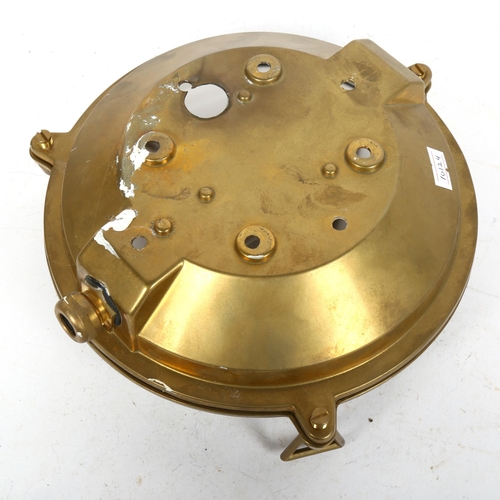 233 - A modern cast-brass bulk-head wall lamp, diameter 23cm