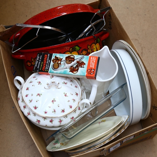 270 - Various ceramics and kitchenalia (boxful)