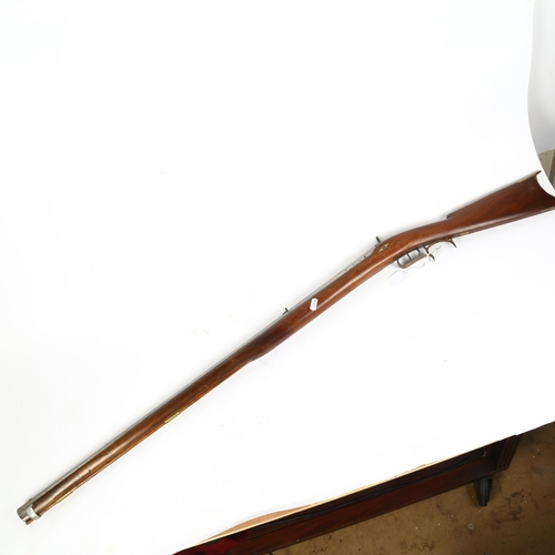 292 - An 1854 pattern muzzle loading percussion musket, with octagonal 35 and 7/8