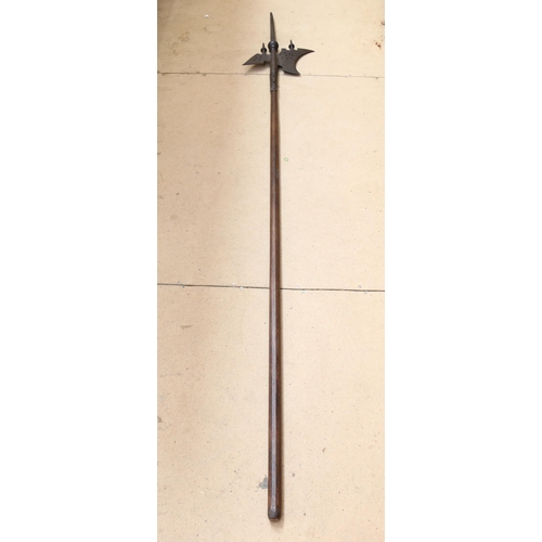 308 - A Medieval style halberd, length 245cm