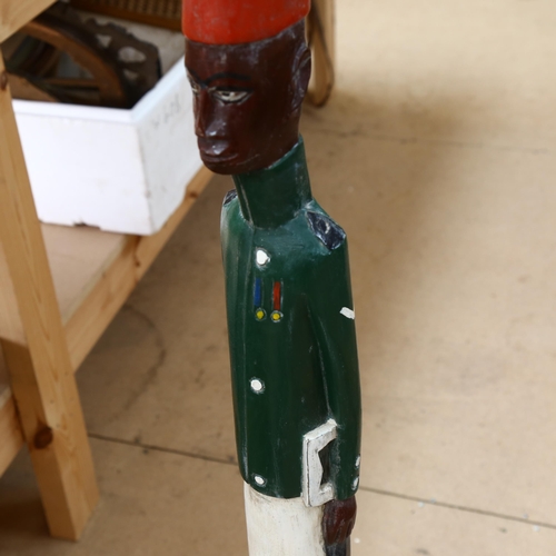 327 - A large novelty Egyptian Army soldier, height 112cm