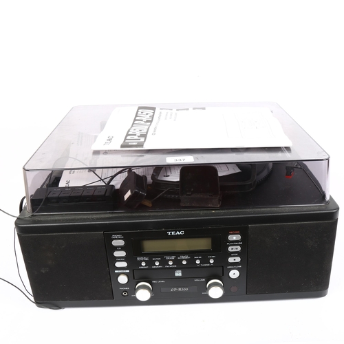 337 - TEAC LP-R500 CD recorder with turntable/cassette player, with instructions