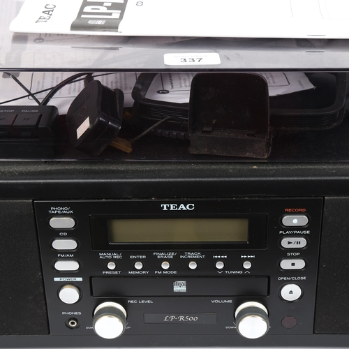 337 - TEAC LP-R500 CD recorder with turntable/cassette player, with instructions