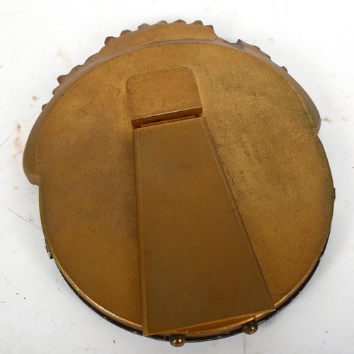 386 - An Art Deco Barbola strut mirror, height 26cm