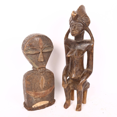 83 - 2 African Tribal figures, including Nigerian Idoma, height 40cm (2)