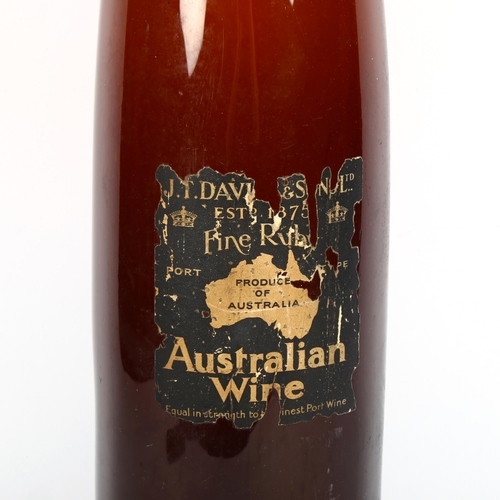 485 - An empty Australian wine bottle, height 75cm