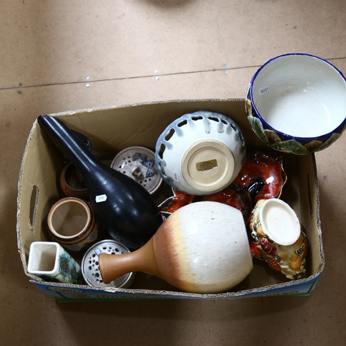 503 - A box of china, including Sylvac vase