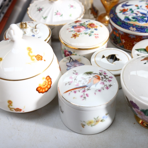 559 - A group of trinket boxes, including Rosenthal and Minton etc