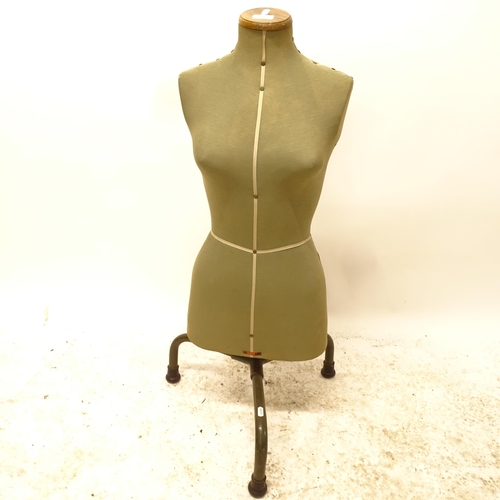 2702 - A Singer dressmaker's mannequin on adjustable stand