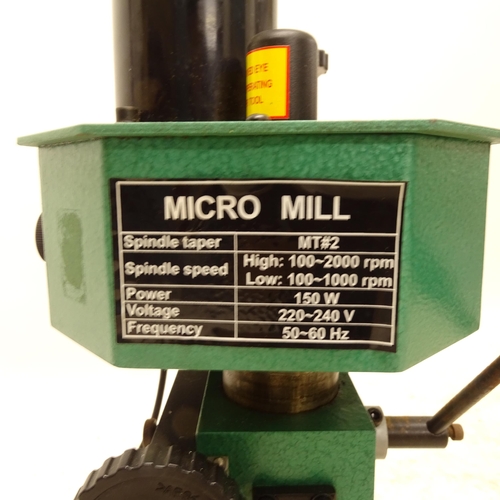 2705 - A Micromill pillar drill, and bits