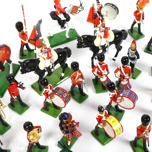 601 - A collection of Britains painted diecast military band etc