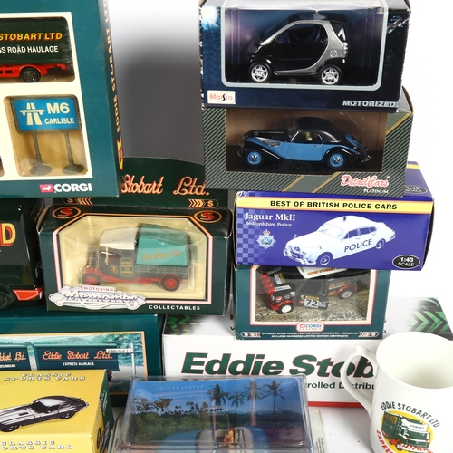 602 - Boxed Eddie Stobart lorries, boxed Jaguars etc