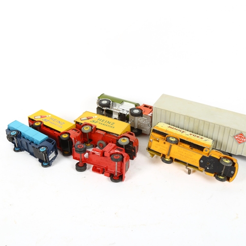 610 - Various Dinky trucks and lorries, including a Johnston road sweeper, and a Heinz lorry