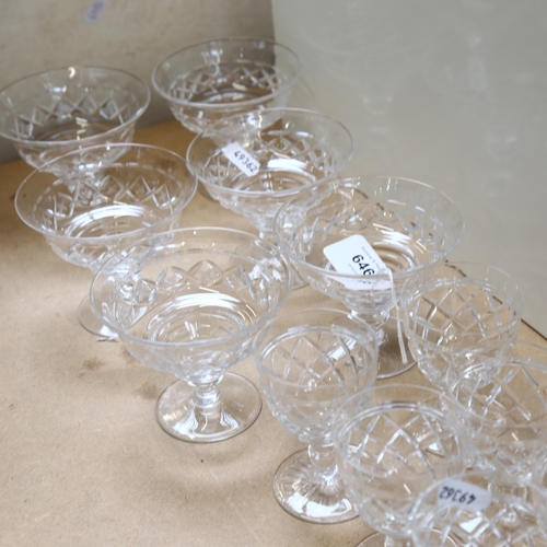 646 - Stuart Crystal Ludlow goblets, and Victoria bowls