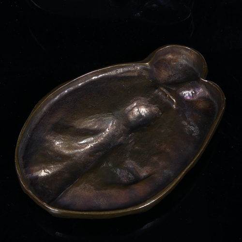 650 - Bronze Holy Family plaque, 21.5cm