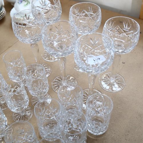 651 - 3 sets of Bohemia crystal glasses