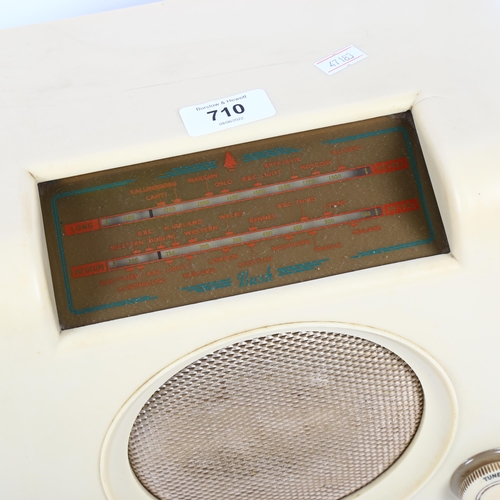 710 - A Vintage Bush ivory Bakelite radio, width 30cm