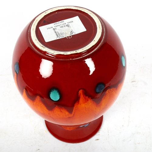 719 - A Poole Pottery Volcano Venetian vase, height 25cm