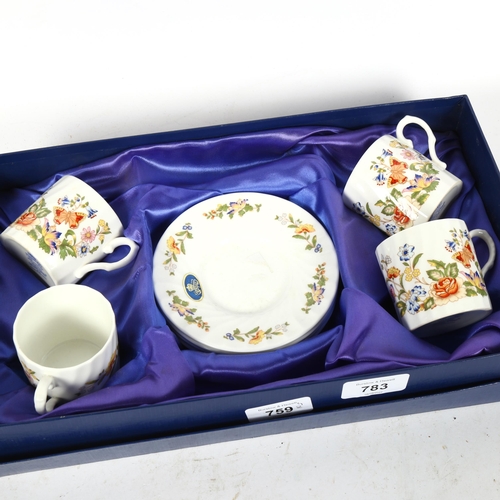 783 - Boxed Aynsley Cottage Garden pattern coffee set