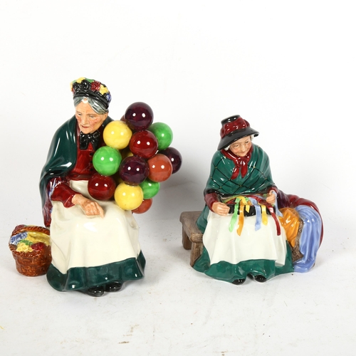 792 - 2 Royal Doulton figures - Silks and Ribbons, and The Old Balloon Seller