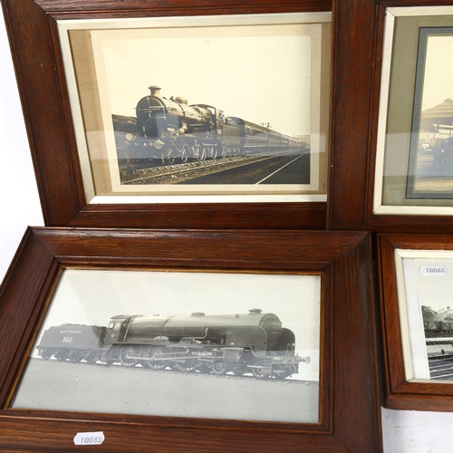 804 - 4 original locomotive photographs, including Lord Hawke, all framed