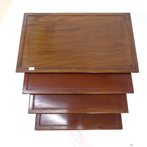 2333 - A mahogany rectangular quartetto nest of tables, widest 56cm