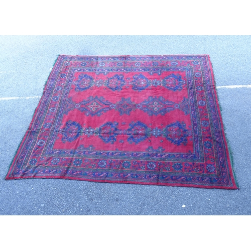 2395 - A large Oushak Turkish carpet, 317cm x 314cm