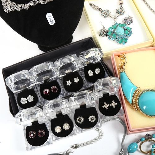 1236 - Various boxed modern fashion necklaces, boxed earrings etc