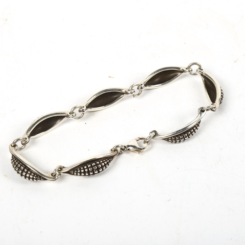 1294 - GEORG JENSEN - model no. 425, a sterling silver bracelet designed by Lene Munthe