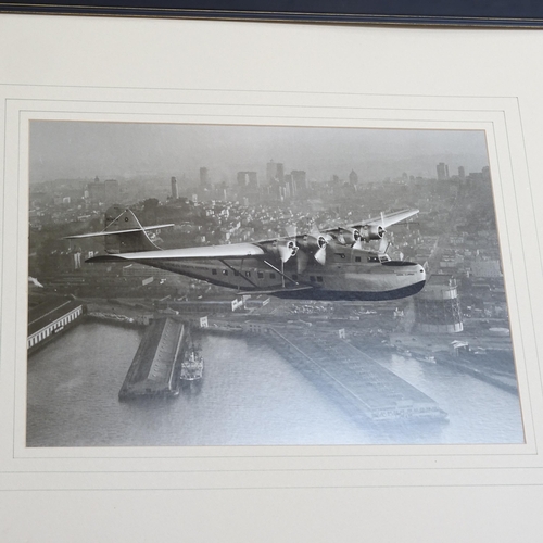 1890 - 2 large scale re-printed photographs, sea planes, framed, overall 92cm x 100cm (2)