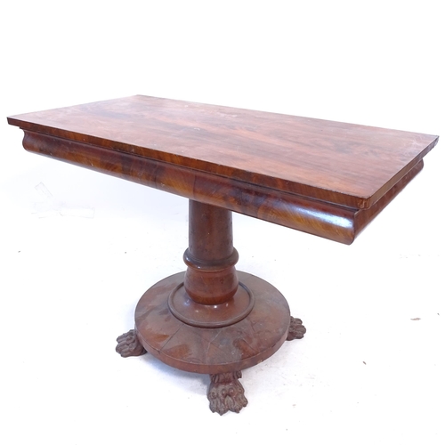 2424 - An Antique mahogany side table, L101cm, H70cm, D50cm