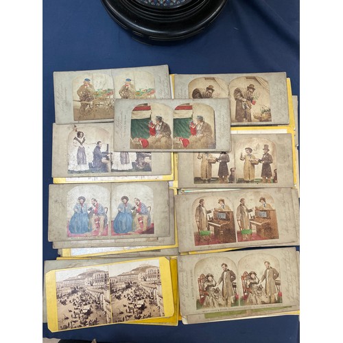 402 - Various collectables, including Booth's porcelain jelly mould, stereoscopic viewer and slides etc