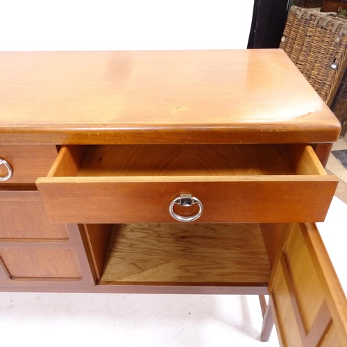 2048 - A mid-century style teak sideboard, L184cm, H85cm, D45cm