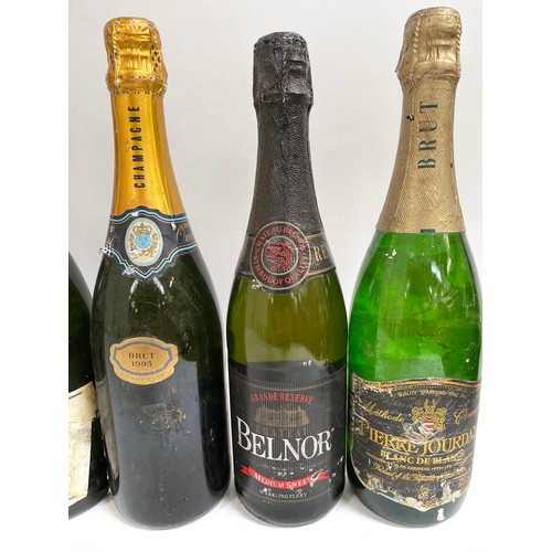 486 - 12 bottles of various Champagne and other sparkling wine, including Moet and Lanson