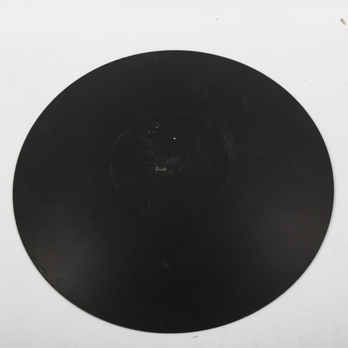 1532 - HERBERT KRENCHEL for Torben Orskov, a 1950s' enamel and steel Krenit charger, diameter 34.5cm