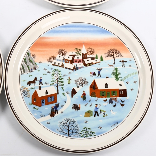 1583 - GERARD LAPLAU for VILLEROY and BOCH, a collection of 4 seasons plates, diameter 23cm