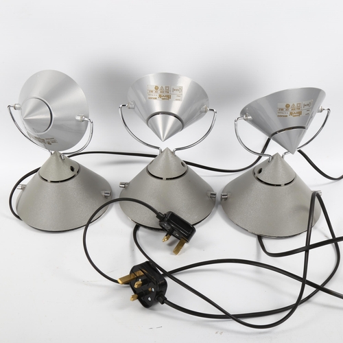 1593 - F A PORSCHE for ARTEMIDE, a set of 3 Litech Mikado post-modern spotlights, for wall or ceiling use, ... 