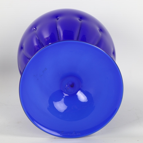 1620 - CENEDESE, Murano, Italy, a 1950’s cobalt blue glass vase, signed to base, height 23cm