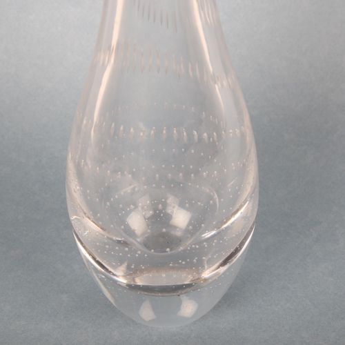 1659 - VICKE LINDSTRAND for KOSTA, a clear glass vase, signed to base 