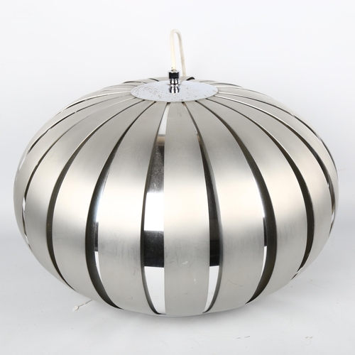 1680 - HENRI MATHIEU, a 1960s cut-steel pendant lamp, diameter 42cm