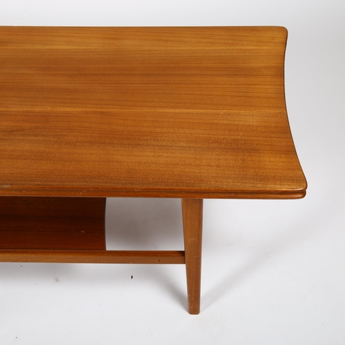 1692 - RICHARD HORNBY for FYNE LADYE, a mid-century afromosia coffee table, 121 x 41cm height 38cm