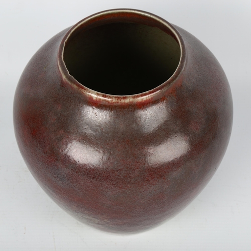 1698 - GERDA CONITZ for WMF, an Ikora Ceramic vase with sang de boeuf glaze, ca 1939, height 18cm